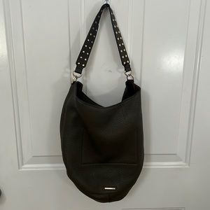 Rebecca Minkoff pebble leather large studded strap shoulder bag, beautiful!